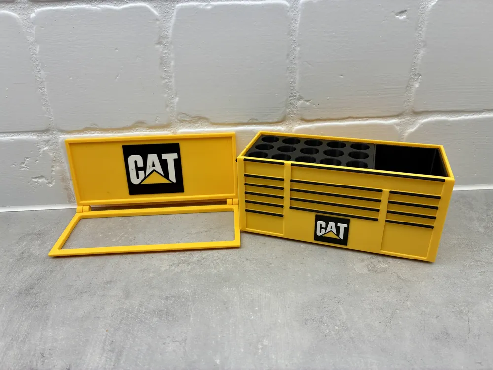 Lid for CAT Caterpillar Desk Work toolbox pen by Mrtk1970 - MakerWorld