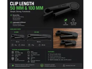 Flexible Snap Clamp Clip – 50mm & 100mm