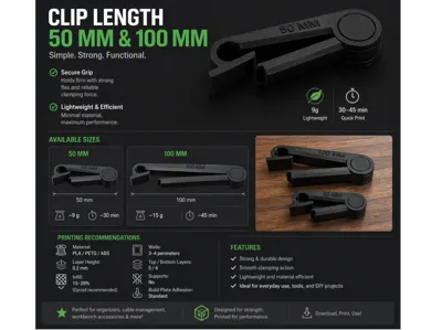 Flexible Snap Clamp Clip – 50mm & 100mm