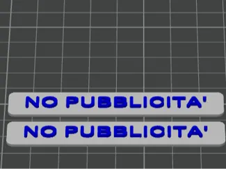 no pubblicità targhetta