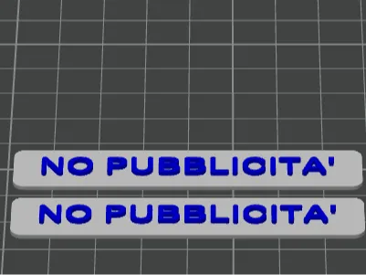 no pubblicità targhetta