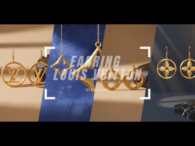 LV耳环|复古圆环字母风耳环