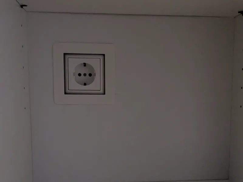 cutout cover for IKEA cabinet back wall