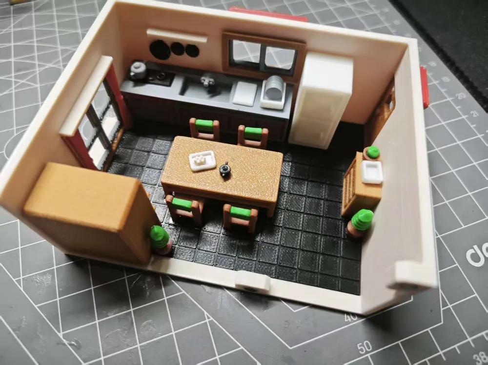 Doraemon Magnetic House Set --- Kitchen - Free 3D Print Model - MakerWorld