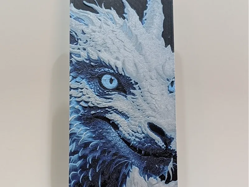 White Dragon Bookmark - 6 Color HueForge