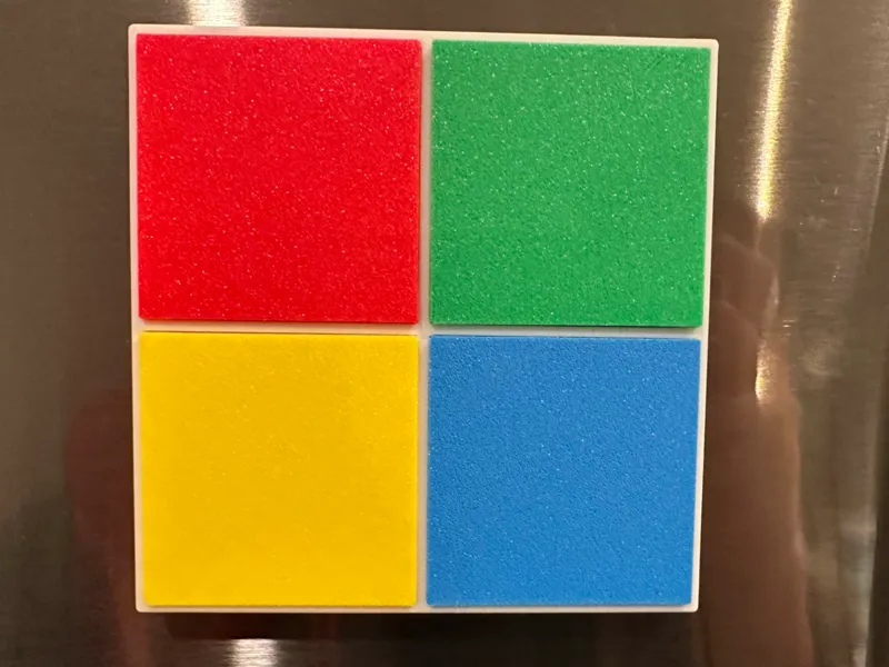 Microsoft logo fridge magnet AMS