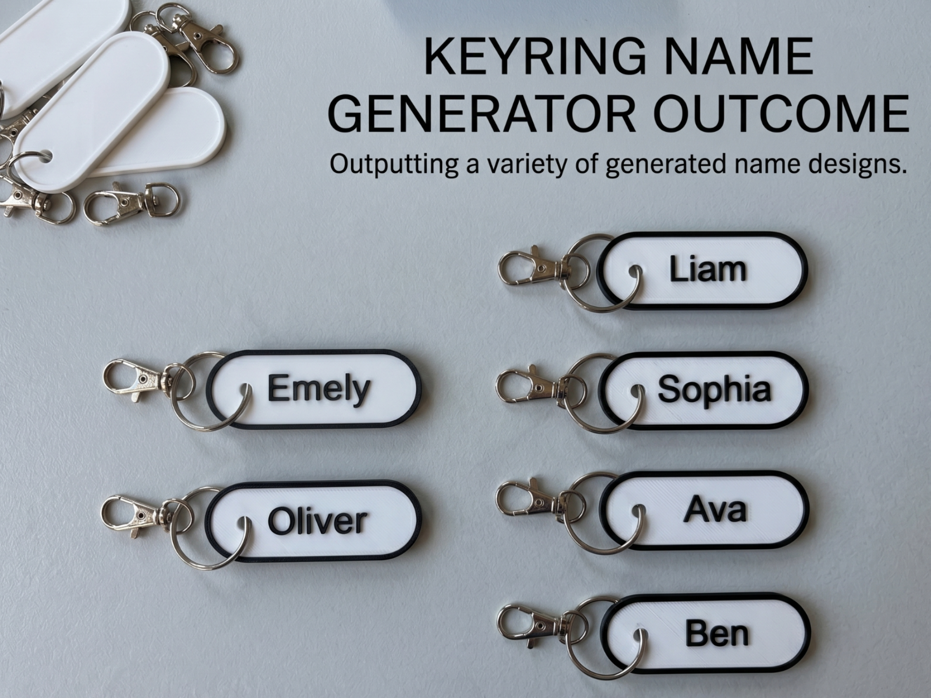 Parametric Keychain Customizer (AMS, Single Color)