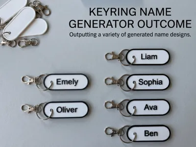 Parametric Keychain Customizer (AMS, Single Color)