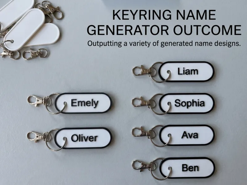 Parametric Keychain Customizer (AMS, Single Color)