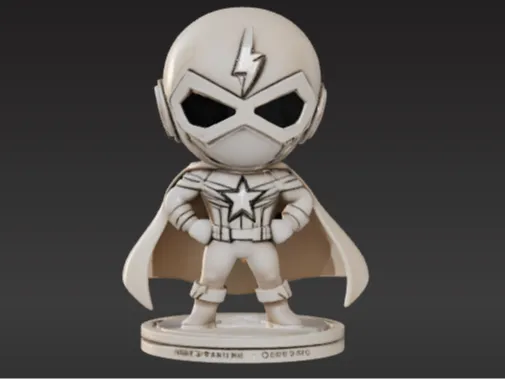 Chibi Superhero Figurine
