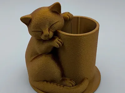 Sleeping Cat Pen Holder ( No Support)