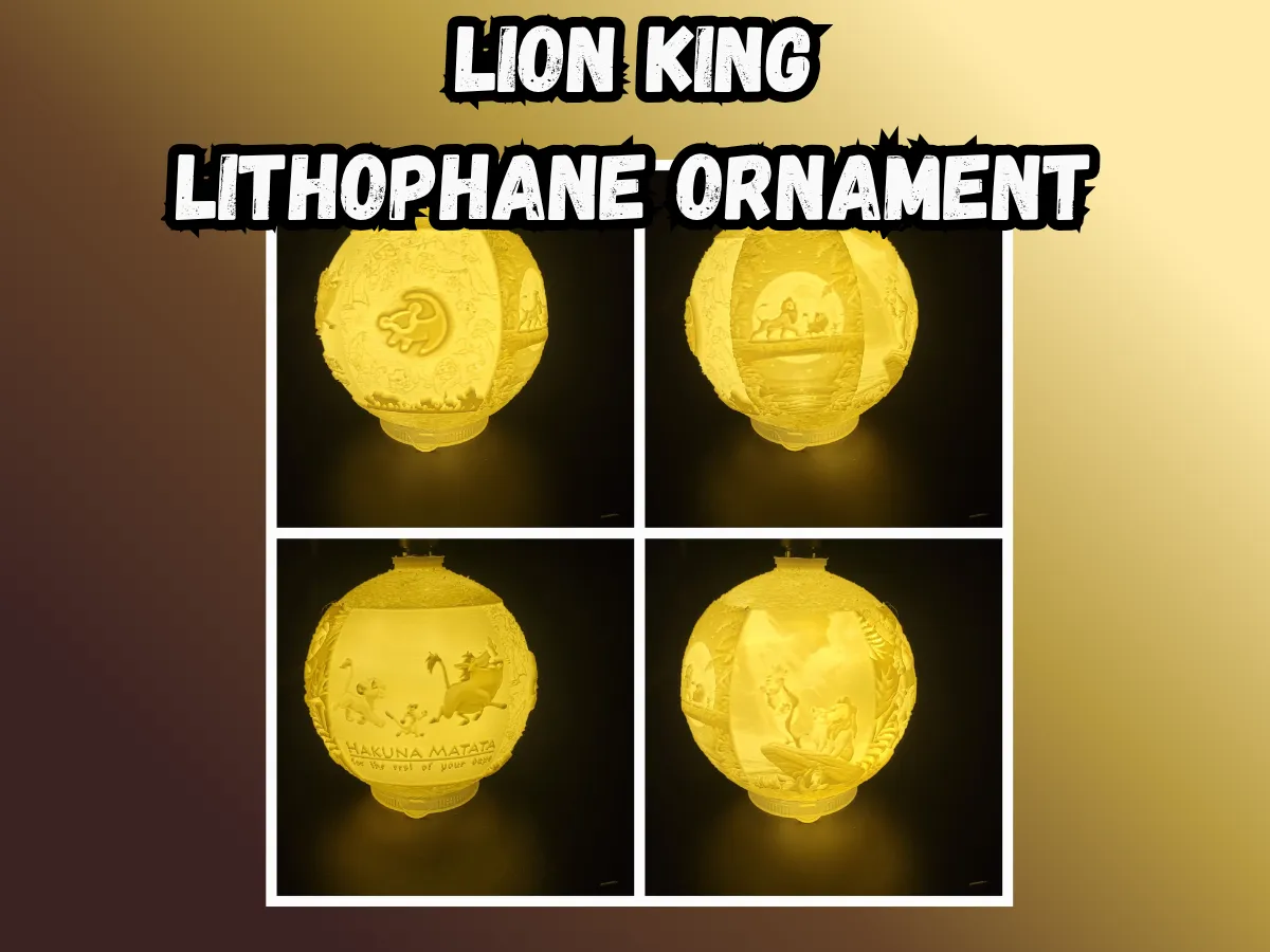 Ornement lithophanie Le Roi Lion