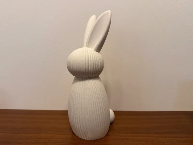 Minimalist Ribbed Bunny Decor