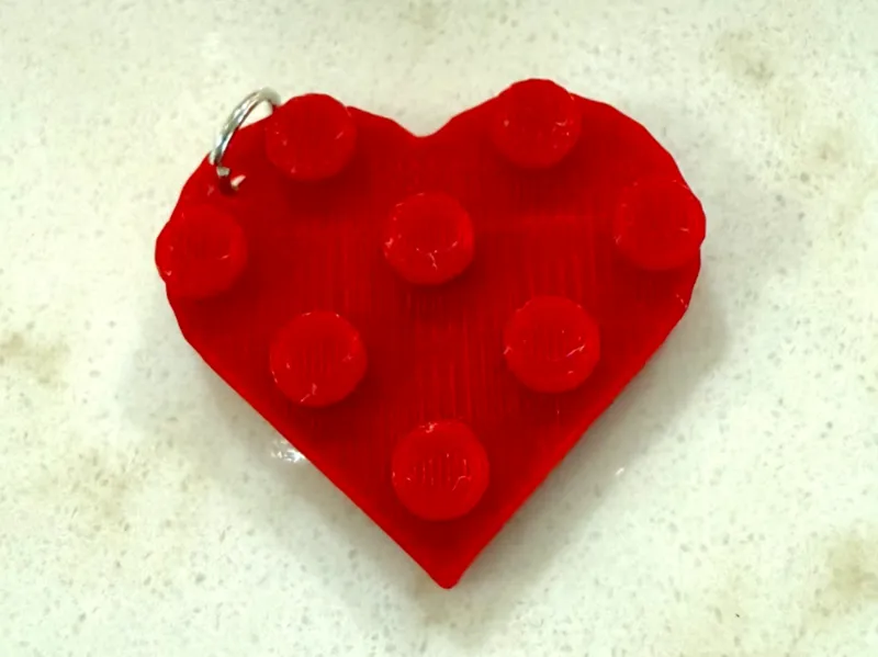 Brick LEG0 Heart Necklace or Earrings