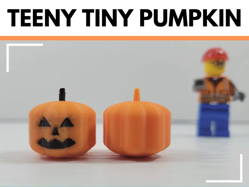 Teeny Tiny Pumpkin Dollhouse size Jack-o'-lantern