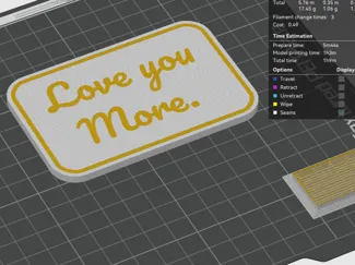 Love you more magnet