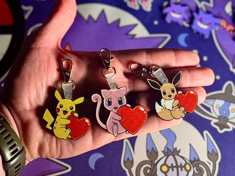 Pokemon Valentine's Day Keychains