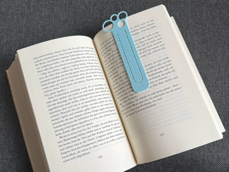 BabyBlue Bubbles Bookmark