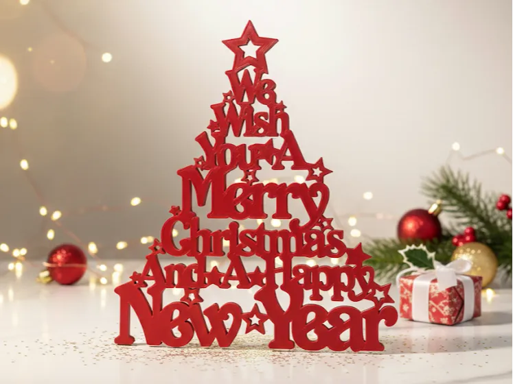 We Wish You a Merry Christmas Sign - Holiday Decor