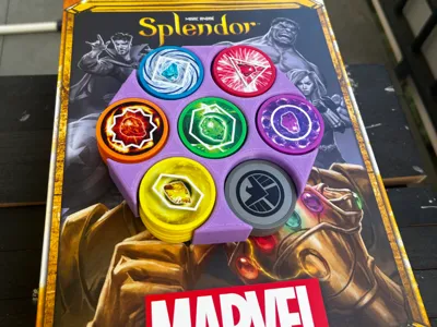 Rotary token holder for Marvel Splendor