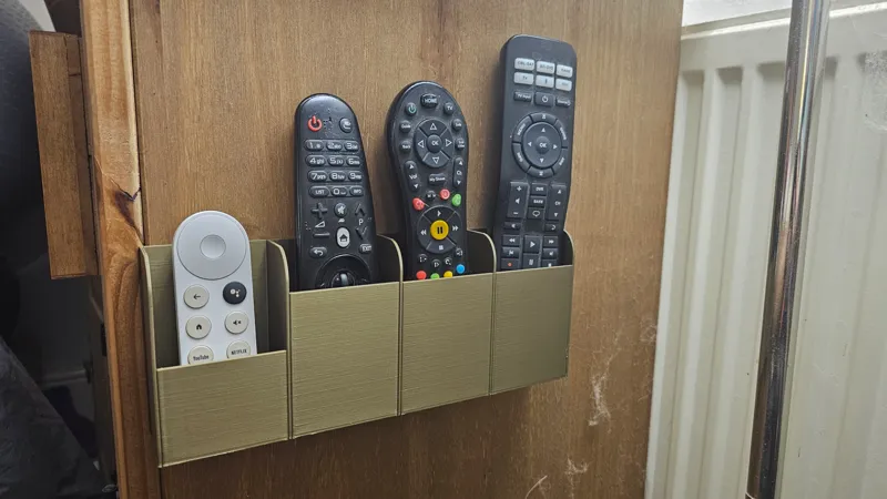 Wall mountable 4 Remote Control Holder