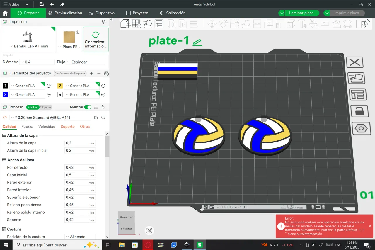 Aretes Voleibol view 2