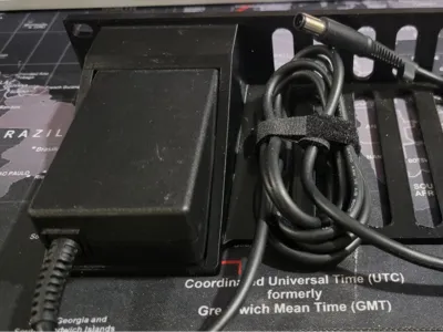 LabRax 10" HP mini pc power brick rack w/cbl mgmt