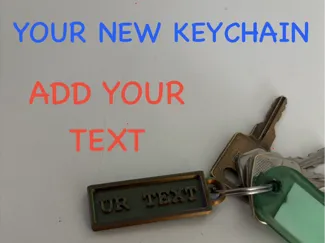 Custom Keychain with Your Text