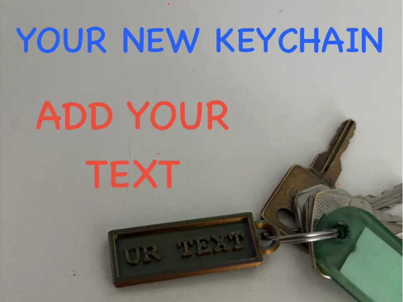 Custom Keychain with Your Text