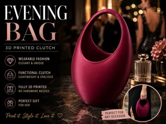 3D Printed Evening Bag | Wearable Fashion Clutch