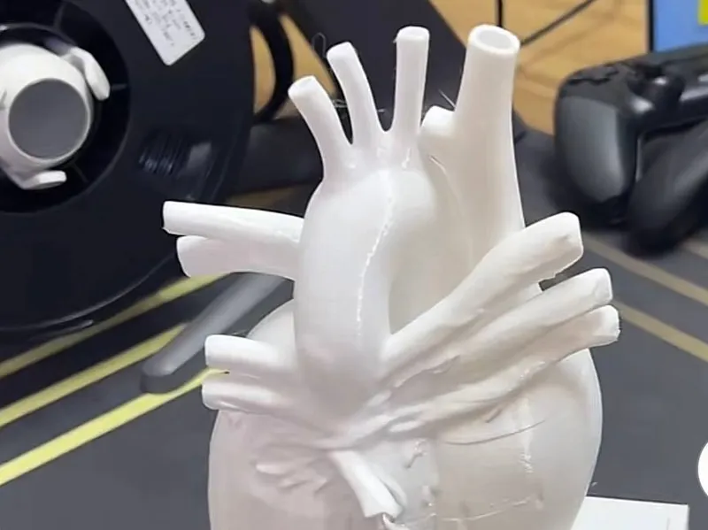 realistic heart with storagebox under desk stand