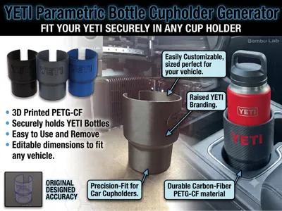 Yeti Parametric Bottle Cupholder Generator