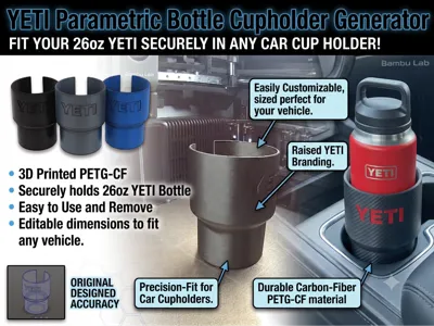 Yeti Parametric Bottle Cupholder Generator