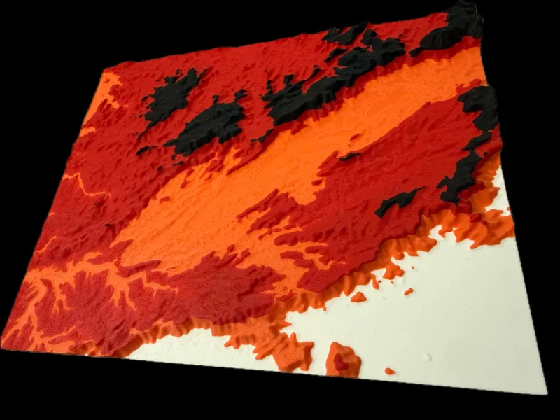 Mapa Topográfico do leste de São Paulo