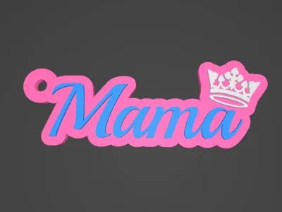 Parametric Name Keychain – Crown Option