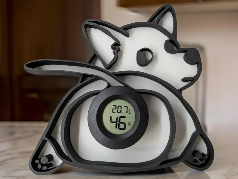 Funny Corgi Dog Humidity and Temperatur sensor