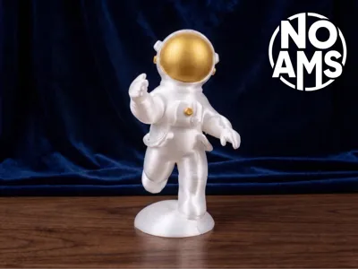Dynamic Spaceman Figurine - Easy Print / No AMS