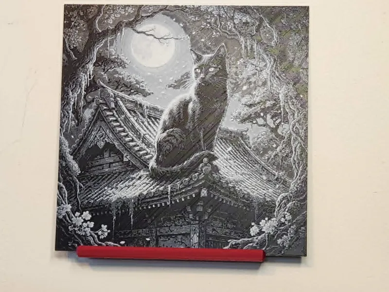 Hueforge - Nocturnal Cat Shrine Night