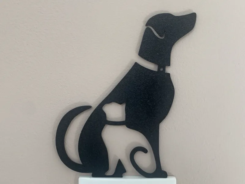 Décoration prise ou interrupteur chien et chat