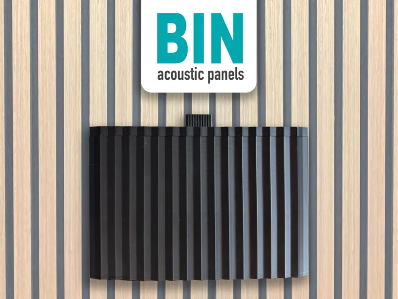 Acoustic panel trash bin modern Plissé design