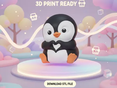 penguin in love
