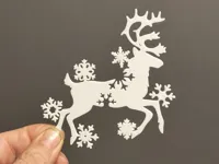 Décoration murale renne et étoile de Noël — photo 1
