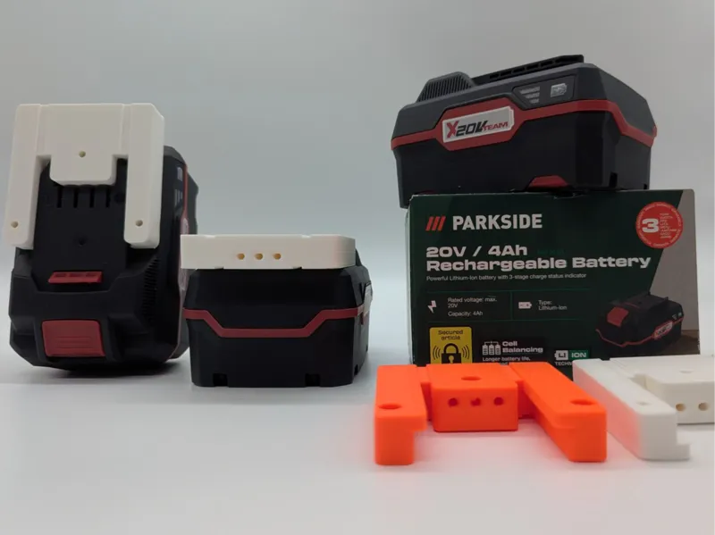Parkside X20V battery wall mount bracket