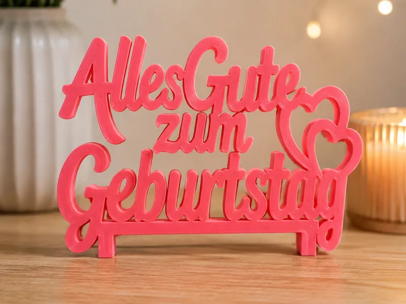 Alles Gute zum Geburtstag stehend