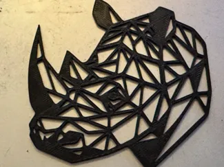 Geometric rhino head