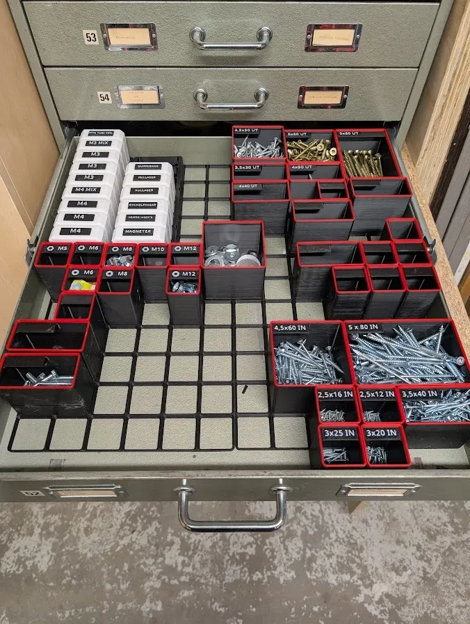 Fastener Organisation V.2 Gridfinity Bins- Fasteners/Garage organization by KRONK - MakerWorld