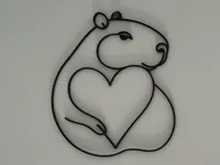Tableau mural capybara tendre — photo 1