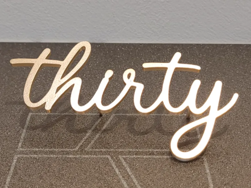 Frontal Cake Topper "Thirty"