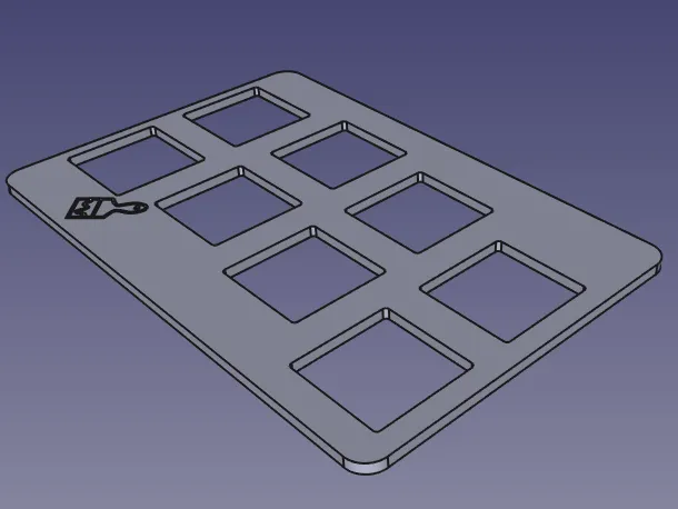 The Paintbrush v5 switch plate smaller with a logo