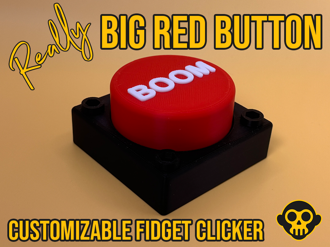 REALLY Big Red Button Fidget Clicker